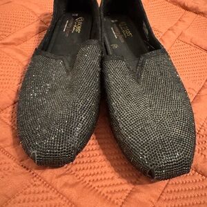 Skechers Bob Black Sparkle Flats